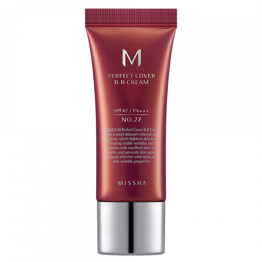 Missha Perfect Cover BB PA+++ No. 27 Κρέμα Προσώπου Ημέρας με SPF42 για Ενυδάτωση, Ατέλειες & Λάμψη με Υαλουρονικό Οξύ & Κολλαγόνο 20ml