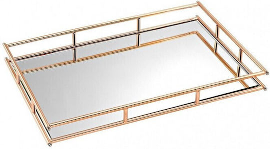 Wedding Tray Glass / Metallic with Mirror Rose Gold 1pcs