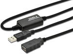 Microconnect USB 2.0 Cablu USB-A de sex masculin - USB-A femelă 10m USB2.0AAF10A