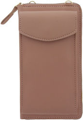 TelForceOne Crossbody Leather Wallet Book Case / Sock & Pouch Pink 46162