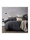 MayHome Sheet Sets Queen with Elastic 170x200+30cm. Giant Graphite 4pcs