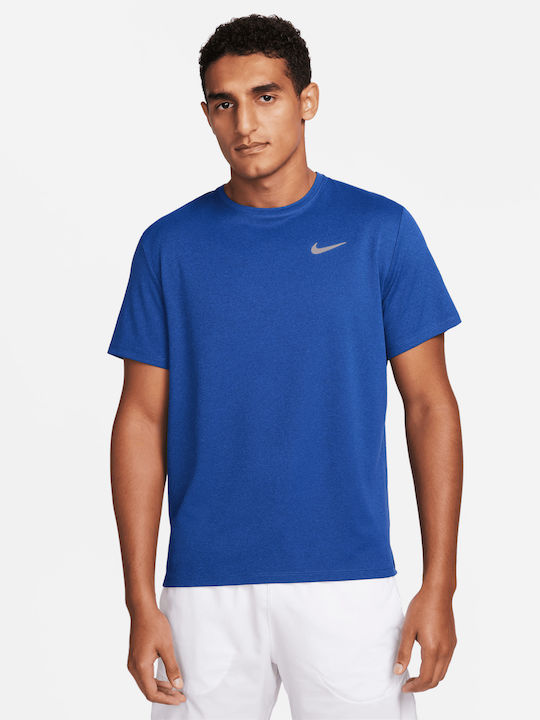 Nike Miler Men's Athletic T-shirt Short Sleeve Dri-Fit Game Royal/Midnight Navy/Heather