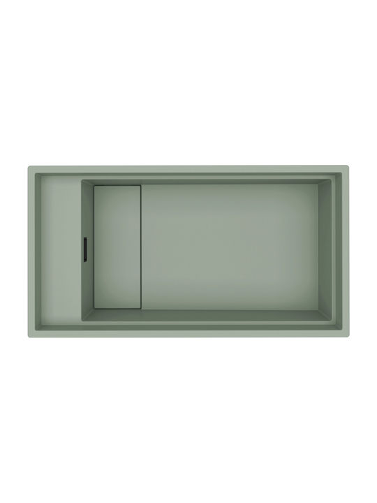 Elleci Dialogo 360 Workstation LKD36082BKM Drop-In Sink Synthetic Granite W86xD46cm Sage Green