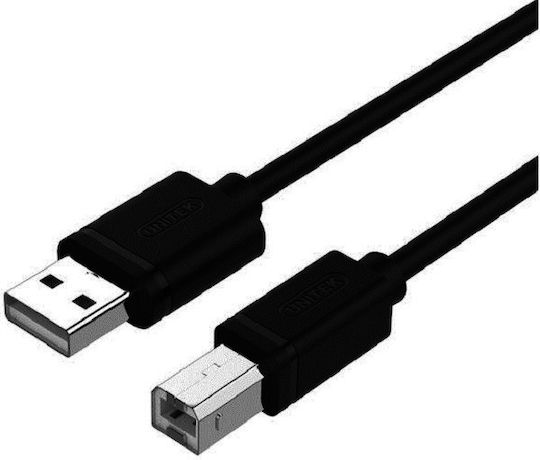 Unitek USB 2.0 Cable USB-A male - USB-B male Μαύρο 1m Y-C430GBK