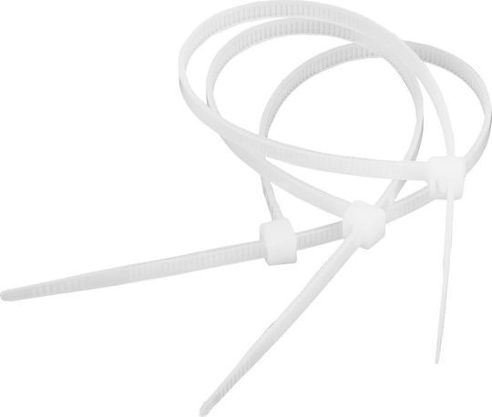 Cabletech Plastische Kabelbinder in Weißer Farbe (100Stk) NAR0047-10.1