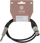 Onsei Kabel XLR-Buchse - 3,5 mm Stecker Schwarz 1m (ON-I31810)