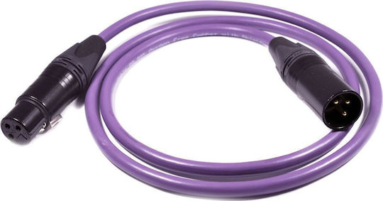 Melodika XLR male to XLR female 2.5m Cable Purple