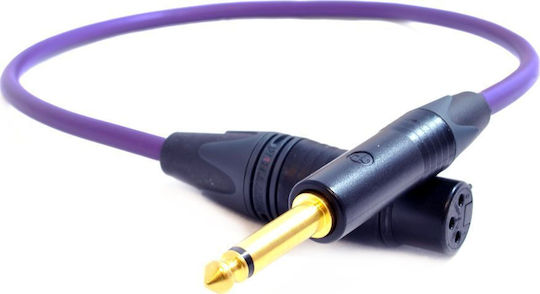 Melodika Cable XLR female - 6.3mm male Μωβ 3m