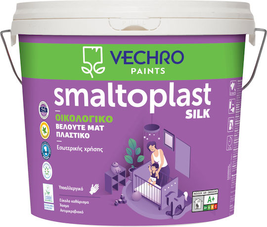 Vechro Smaltoplast Silk Eco Base D Πλαστικό Χρώμα Οικολογικό για Εσωτερική Χρήση 3lt