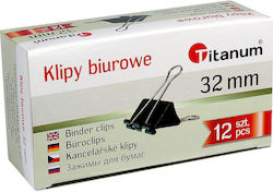 Titanum Klammern 32mm Schwarz 12Stück