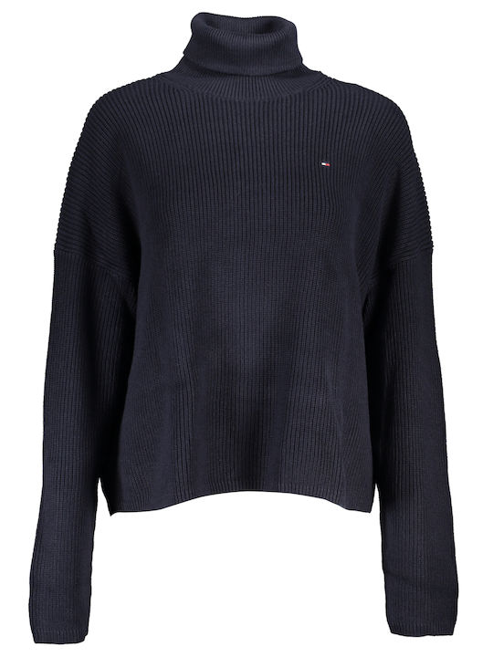 Tommy Hilfiger Women's Long Sleeve Sweater Cotton Navy Blue