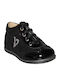 Leather Kids Boots with Laces Black