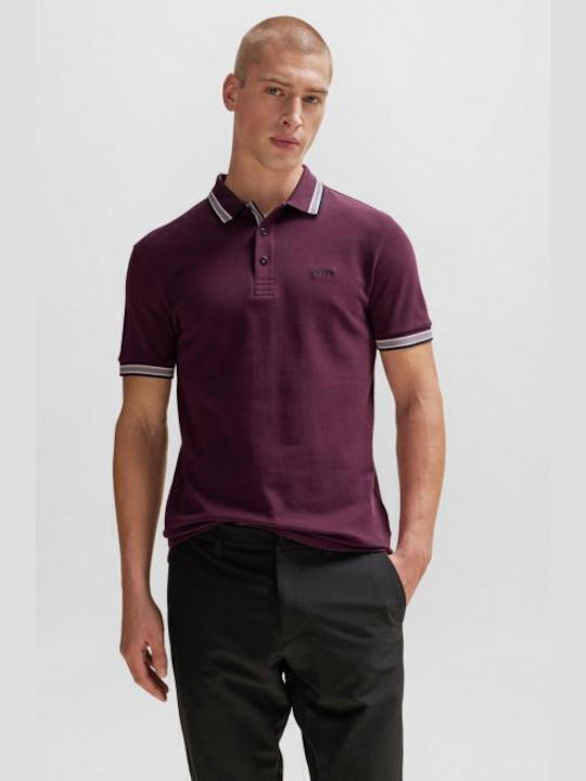 Hugo Boss Paddy Herren Shirt Kurzarm Polo Bordeaux