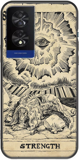 Tarot Cards Strength Back Cover Silicon Multicolor (TCL 40 NXTPAPER 4G - TCL 40 NXTPAPER)