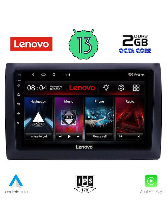 Lenovo Car-Audiosystem für Fiat Stil 2001-2007 (Bluetooth/USB/AUX/WiFi/GPS/Apple-Carplay/Android-Auto) mit Touchscreen 9"
