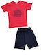 Trax Kinder Set mit Shorts Sommer 2Stück Red