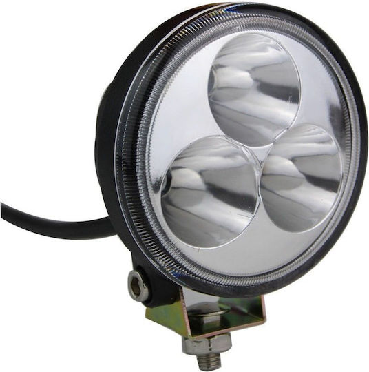 Στρογγυλοί Προβολείς Αυτοκινήτου LED Mitsubishi Pick-up 9W με Λευκό Φωτισμό 2τμχ