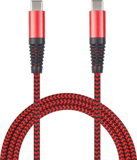 2GO USB 2.0 Cable USB-C male - USB-C Red 1m (797195)
