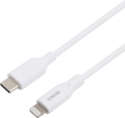 Deltaco USB-C to Lightning Cable Λευκό 1m (IPLH-451)