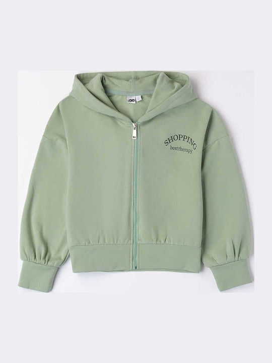 Kinder-Sweatshirtjacke khaki
