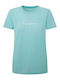 Pepe Jeans Women's Blouse Short Sleeve Aqua Blue