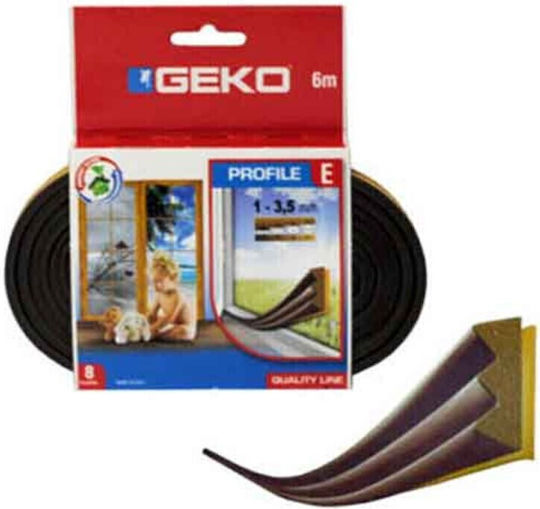 Geko Door Draft Stoppers Adhesive Tape for Window / Door in Brown Colour 0.4cm