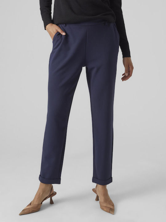 Vero Moda Women's Fabric Trousers in Loose Fit Blue