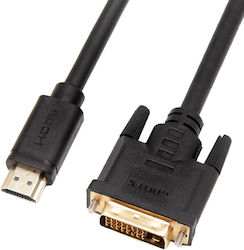 Unitek Кабел DVI-D мъжки - HDMI мъжки 2м Черен (C1271BK-2M)