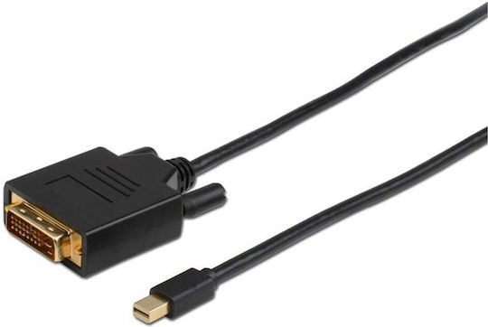 Microconnect 1m DVI-D male to mini DisplayPort male Cable Black (MDPDVI1B)