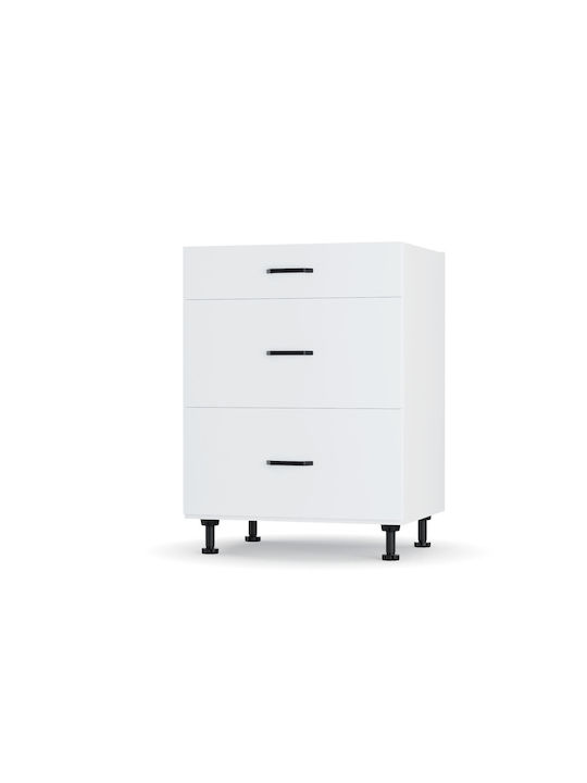 Modest Sertar de bucătărie pe podea Alb 60x48x8...