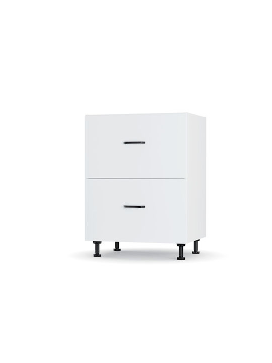 Modest Comodă de Bucătărie de Podea Alb 60x48x82buc