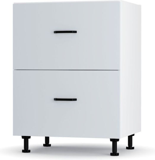 Modest Επιδαπέδια Συρταριέρα Κουζίνας Γκρι 60x48x82εκ.
