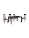 Sufragerie Sabinio 5buc Greystone / Dark Walnut 135x80buc