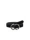 Only Leather Women's Belt Black