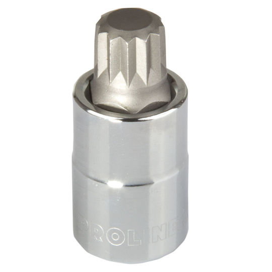 Proline Bit-Stecknuss mit Spline-Bit und Antriebsvierkant 1/2'' Größe M6 1Stück