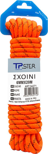 Tpster Въже с диаметър 6мм и дължина 1м Orange
