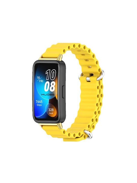 Mijobs Λουράκι Σιλικόνης Κίτρινο (Huawei Band 8)