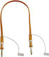 Hilec Cable 6.3mm male - 6.3mm male 1.5m Πορτοκαλί CALIN248