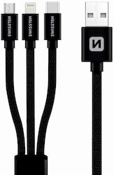 Swissten USB to Lightning / Type-C / micro USB Cable 1.2m 72501101