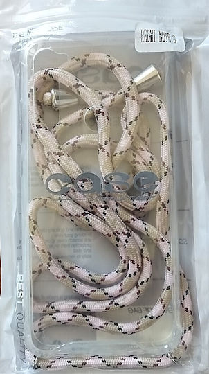 Back Cover Σιλικόνης με Λουράκι Διάφανο (Redmi Note 8)