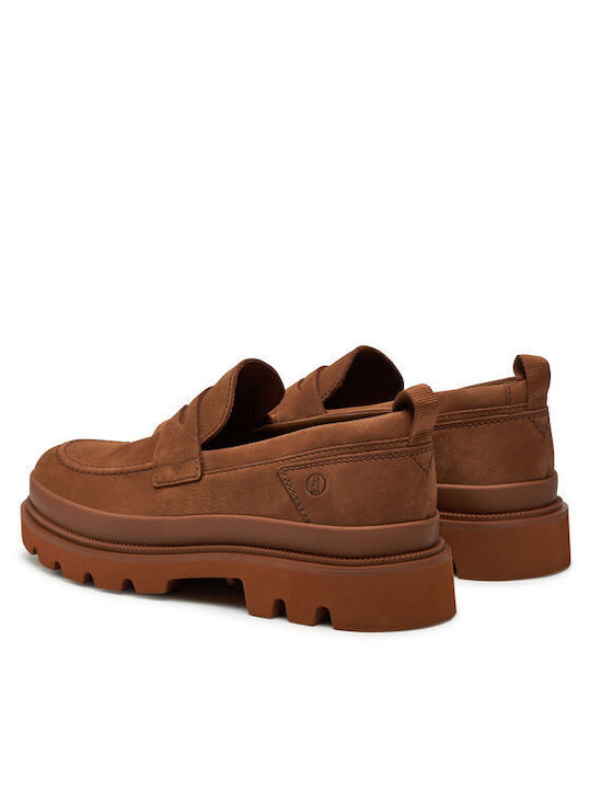 Clarks Step Men's Leather Moccasins Brown