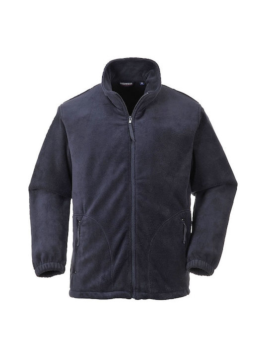 Portwest Men's Work Sweatshirt Navy Blue Fleece