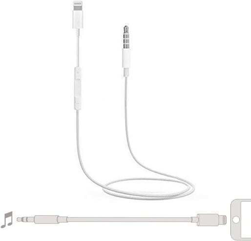 Borofone Adaptor Regular la Cablu Lightning Alb 1m (PR16-LIGHTNING-AUX-OEM)