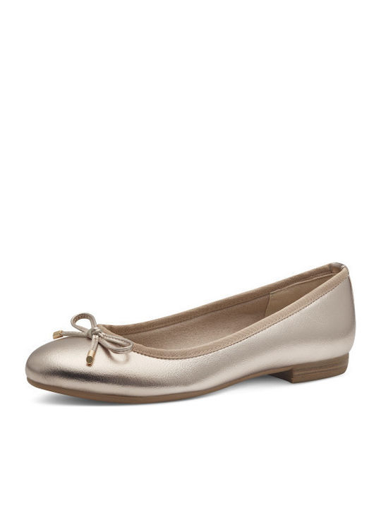 Damen Ballerinas in Gold Farbe