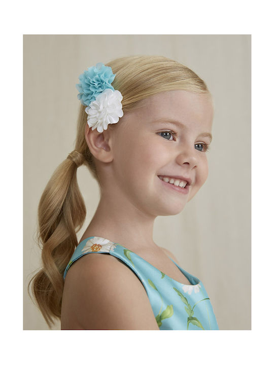 Abel & Lula Kids Bobby Pin Flower in Turquoise Color