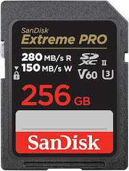 Sandisk Extreme Pro SDXC 256GB Class 10 V60 UHS-II Sandisk Extreme Pro SDXC 256GB Class 10 V60 UHS-II