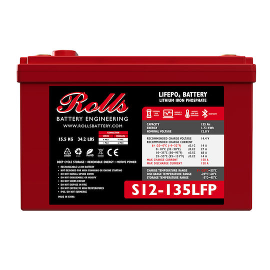 Rolls S12 Baterie Fotovoltaică Litiu Tip deschis 12V 135Ah