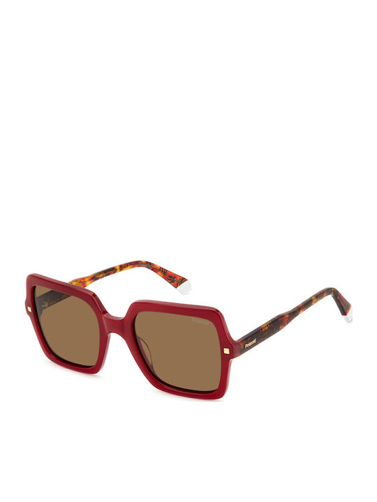 Polaroid Women's Sunglasses with Red Plastic Fr...