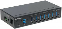 Manhattan Hub USB-Hub 7 Anschlüsse (USB-A) 164405