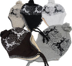 Gestricktes Kinder Beanie Braun